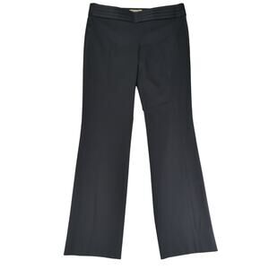 Banana Republic Logan Fit Dress Pant Black Women's 8 Stretch Wool Stretch Stripe